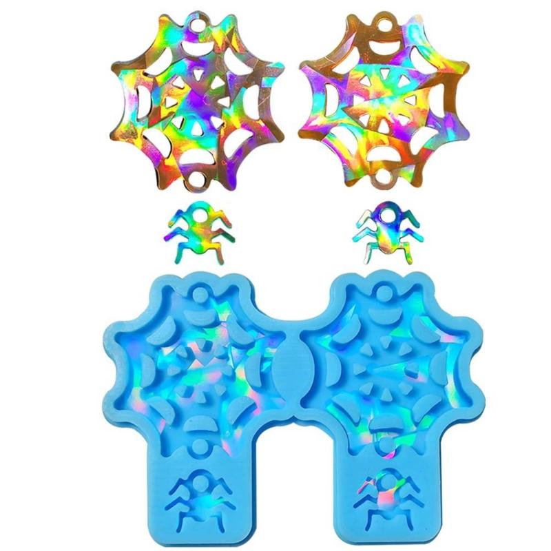 Silicone Resin Casting Molds Cobweb Shape Silicone Earring Mould Pendant Moulds