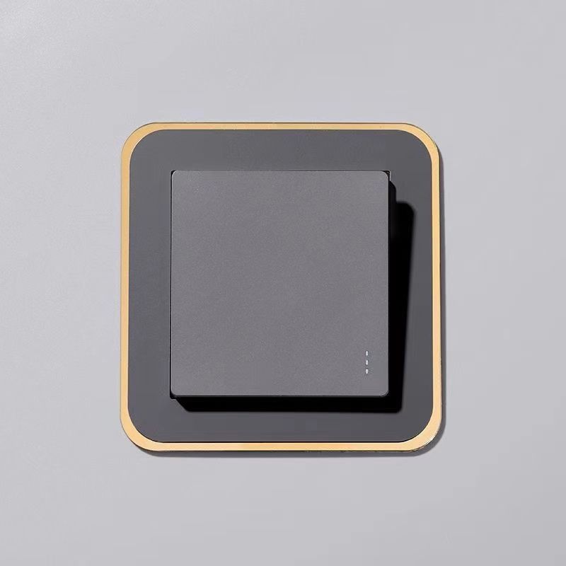 

1/2pcs Acrylic Light Switch Sticker Cover Decorative Socket Panel Wall Switch Protector Sticker for Modern Home Decor 1pc 86x86mm темно-сірий колір
