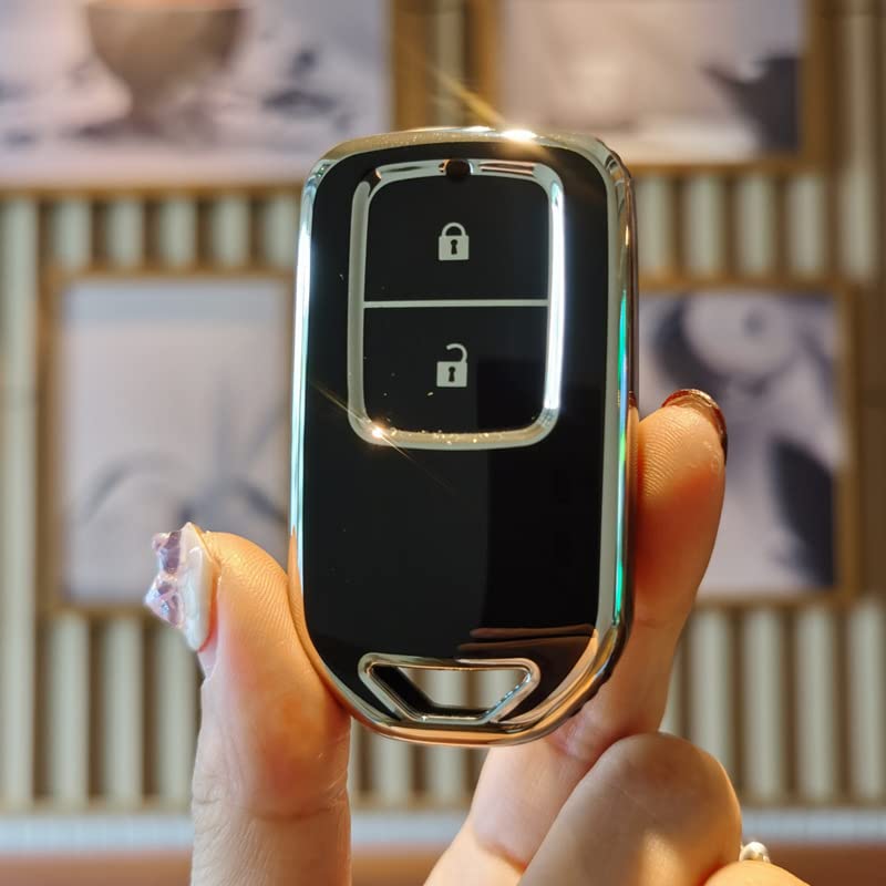 Kinotaka TPU Smart Key Case for Honda Cars, 2 Buttons, New Fit (February 2020