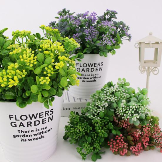 1Pc Artificial Plant Berry Garden Flower Arrangement Living Room Bonsai Decor