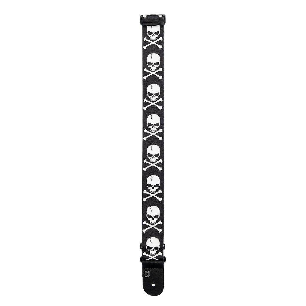 Woven Guitar Strap 50H01 Skull Crossbones D'Addario &