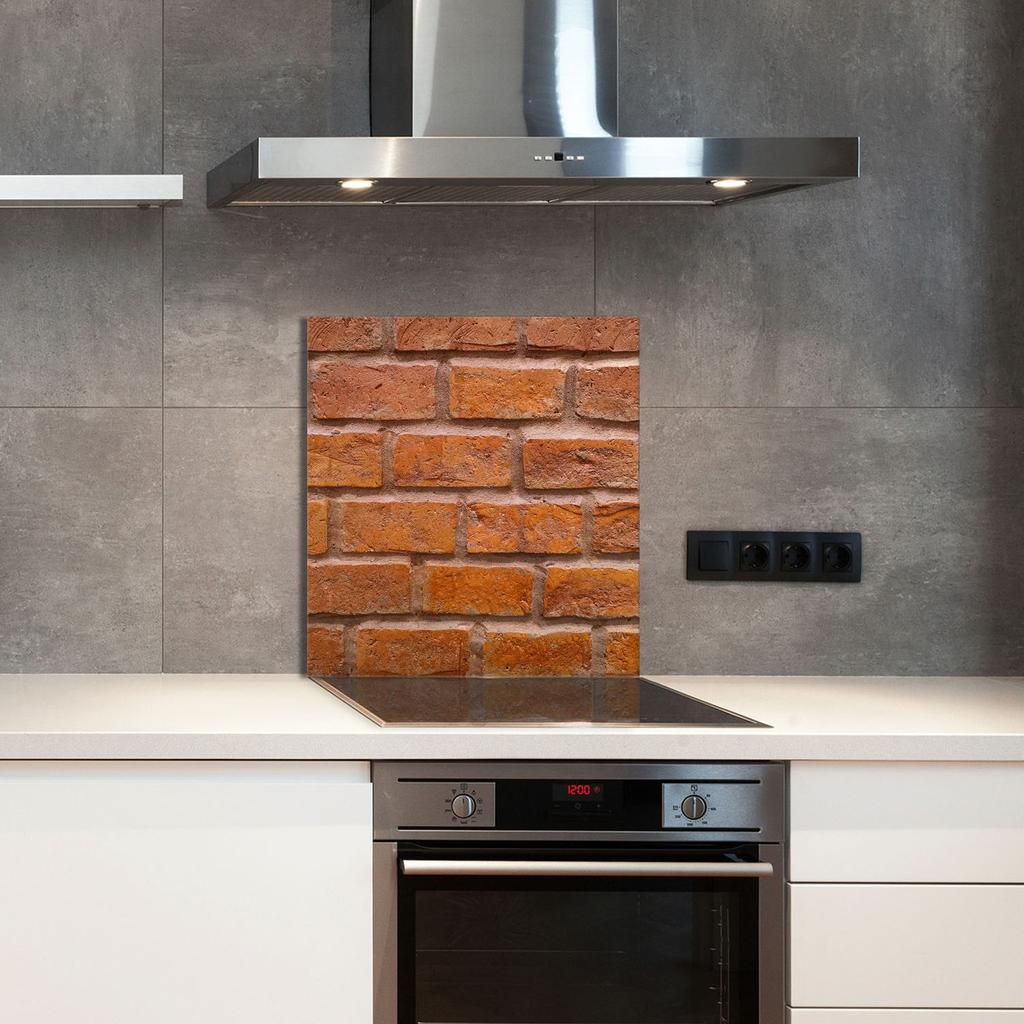 PANNELLO IN VETRO PER CUCINA 60x65 Mattone