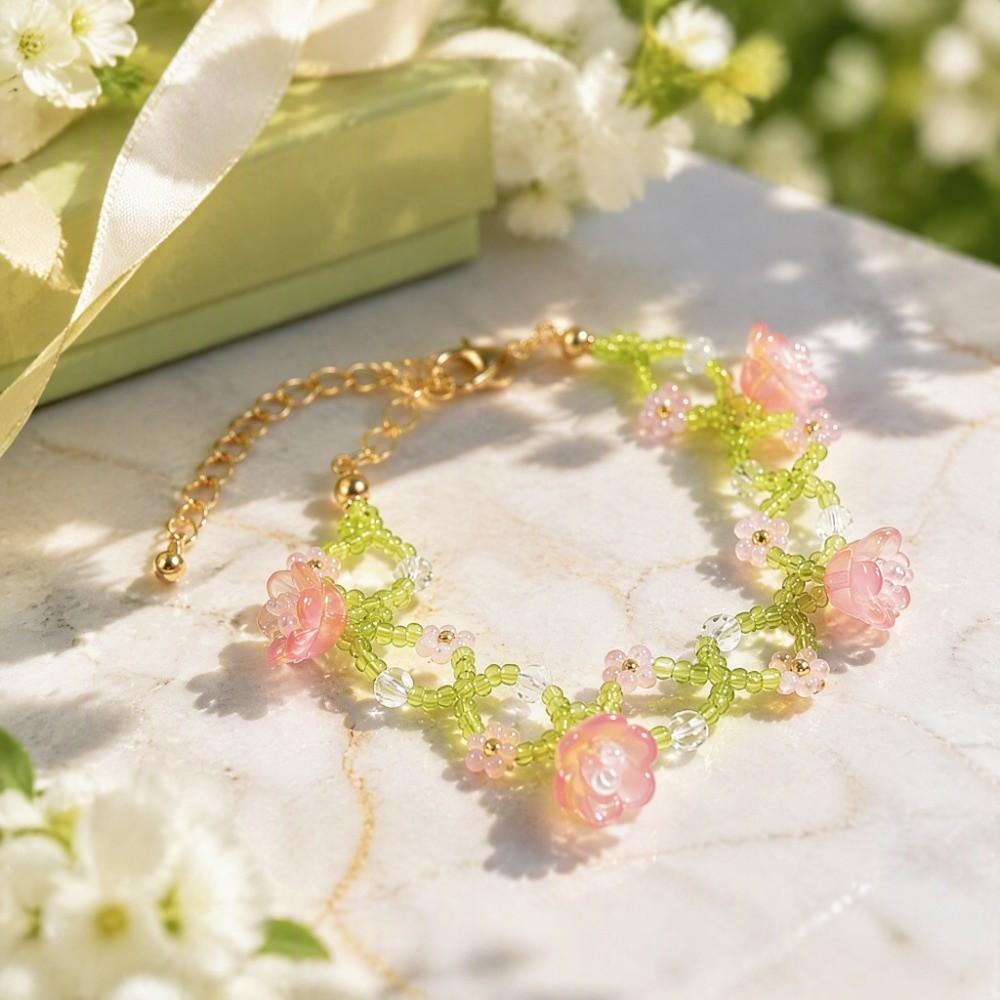 Dainty Beaded Bracelet Beaded Handmade Wrist Jewelry Wrist Hand Accessory For Women