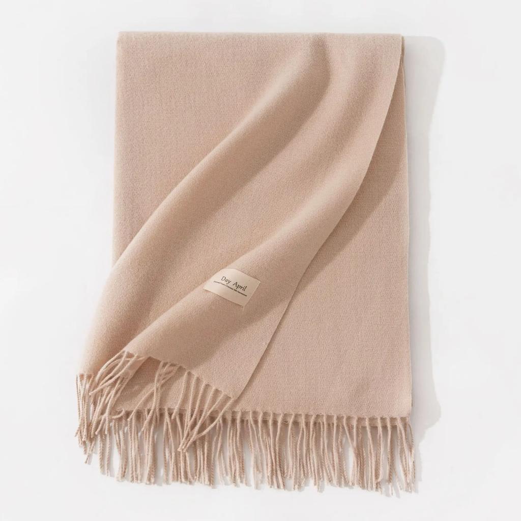 Winter Cashmere Scarves Women Warm Shawls Wraps Solid Colors Neckerchief Men Scarf Fashion Hijab Stoles Pashmina With Tassels