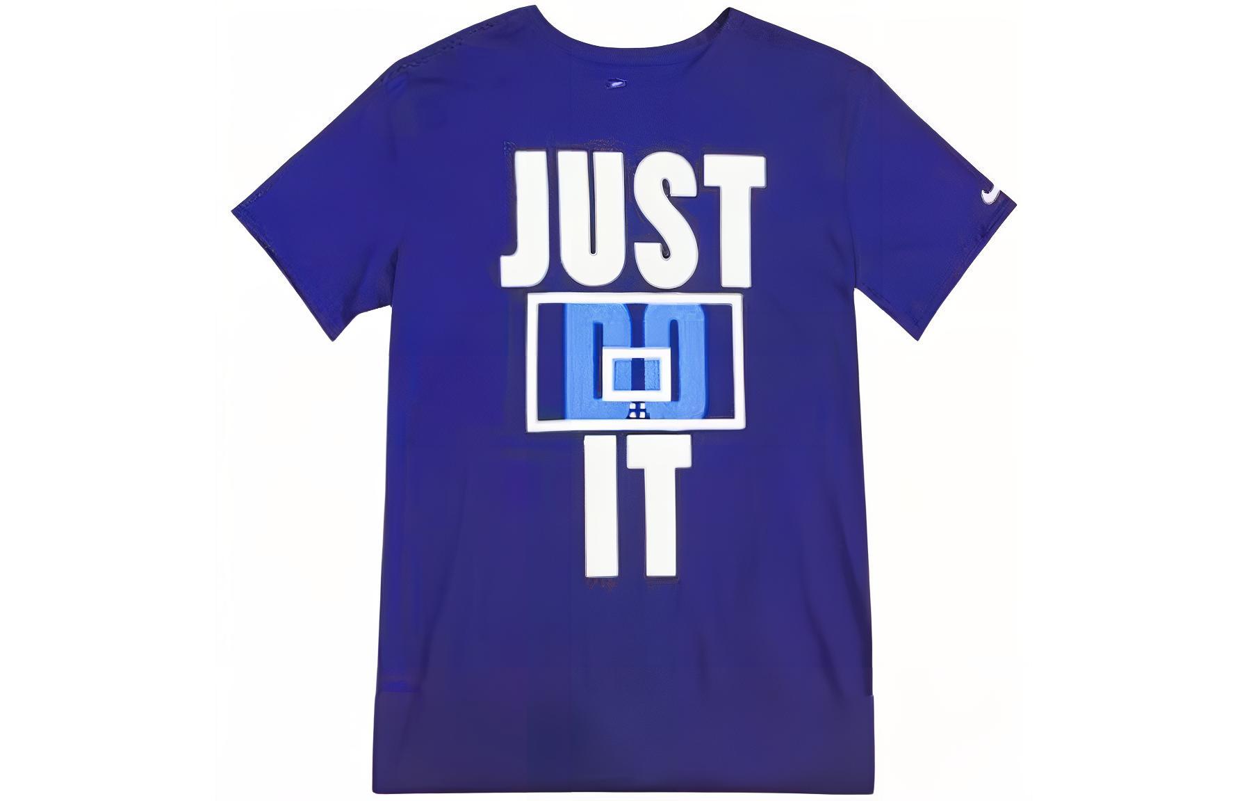 

Nike T Shirts Men s Blue Crew Neck Moderate Straight Fit 904433-455 S