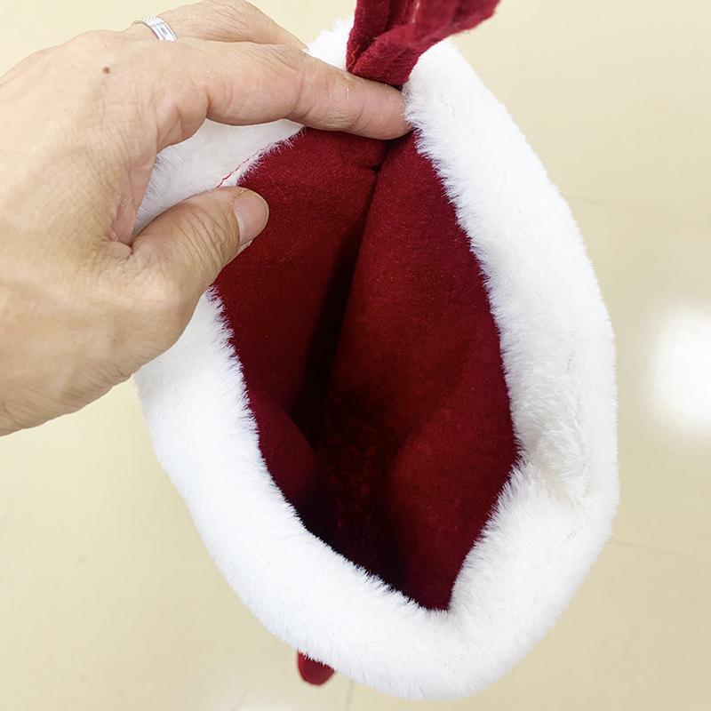 Large Red Snowflake Christmas Stocking - Festive Decoration & Gift Bag