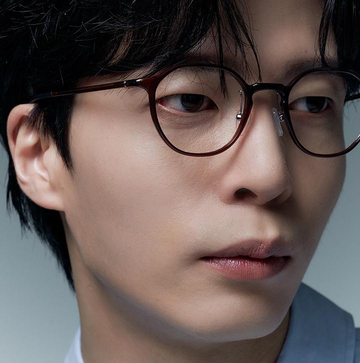 Alloaiweeo [Air Flex] Al6402 1616G Airflex Ultra-Lightweight_Brown Hexagon Frame_Blue Light Lens Selection