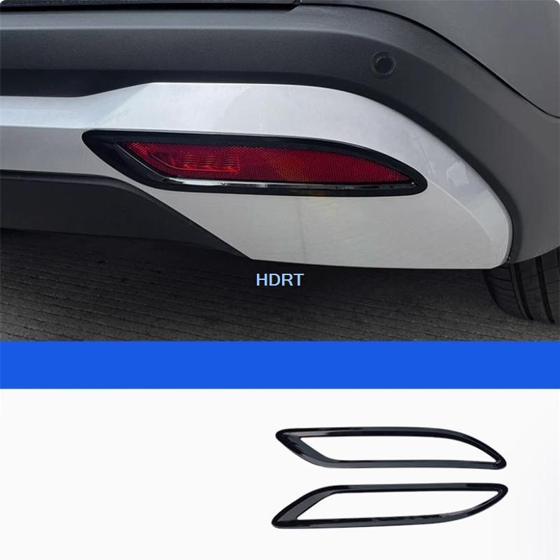 For BYD Song L DM-i 2024 + Rear Bumper Fog Light Cover Lamp Frame Car Styling Protector Decoration Accessories Exterior Sticker