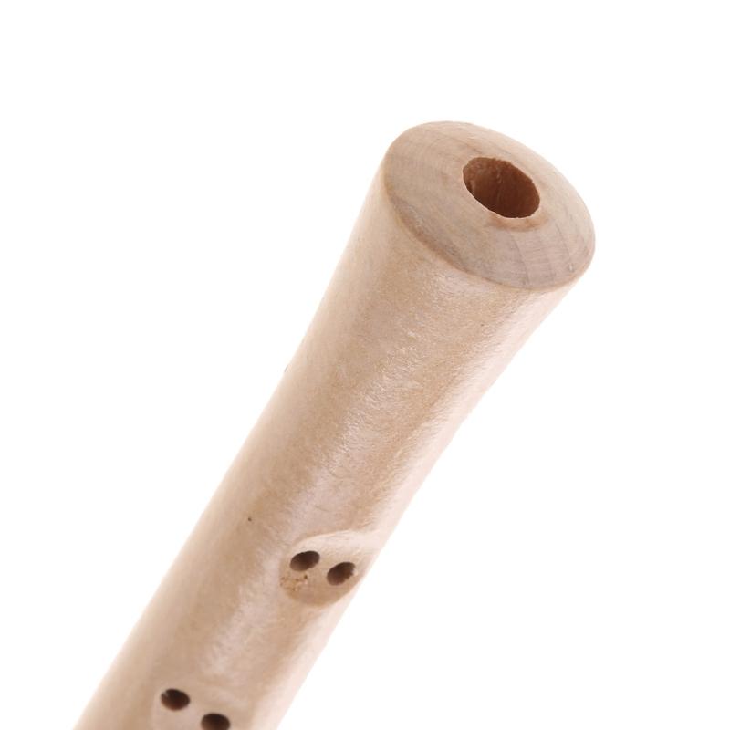C Key Descant Recorder for Kids with Cleaning Rod Black Storage Bag, Wood Color