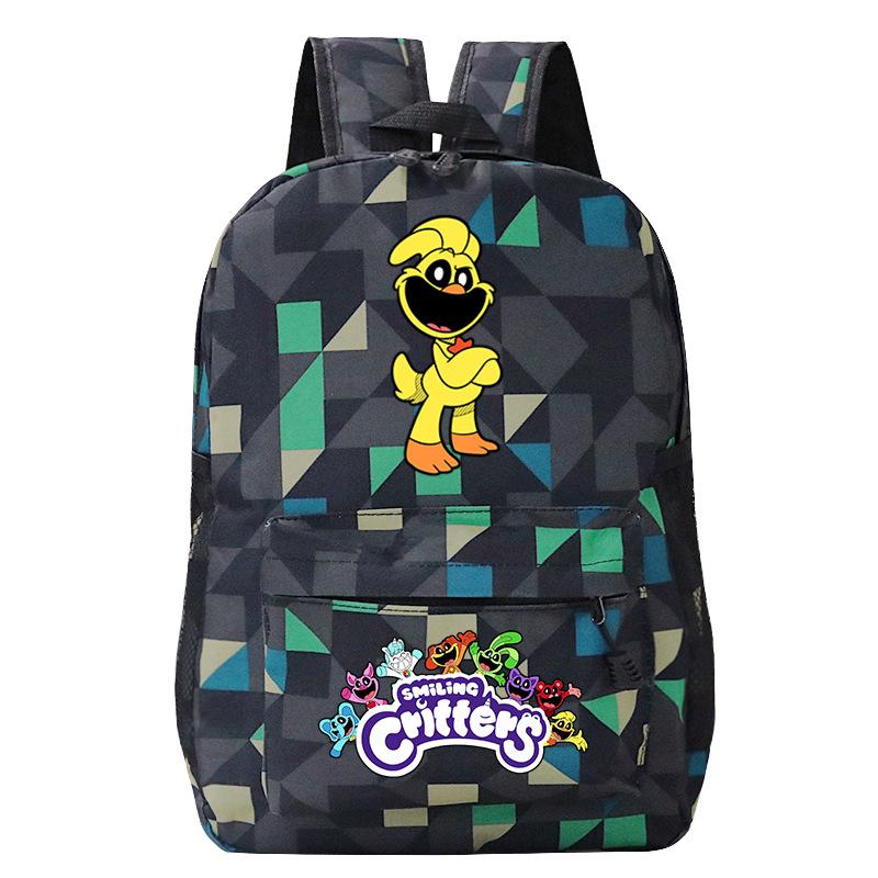 Cartoon Printed Children'S Backpack, Animation Schoolbag, Male And Female Primary And Secondary School Students Outdoor Travel Backpack