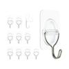 Wall Hook, Adhesive, Removable Hook, Does Not Damage the Wall, 3.5cm X 5.3cm, Transparent Design, 5kg Load Capacity, Waterproof, Rustproof, Can Be