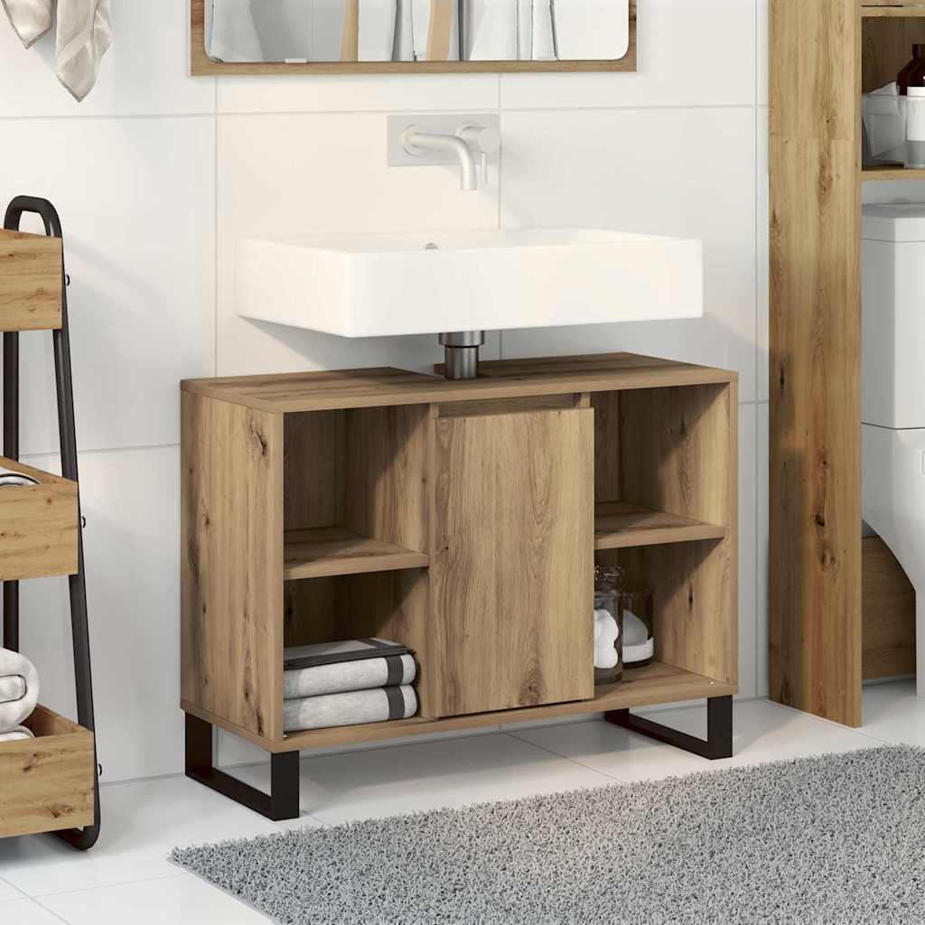 Bathroom Cabinet Artisan Oak 80 x 33 x 60 cm Particleboard