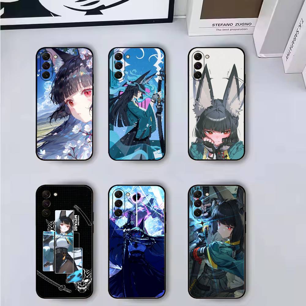Game ZZZ Hoshimi Miyabi Phone Case Black Silicone Soft For Samsung Galaxy A73,A72,A71,A70,A53,A52,A51