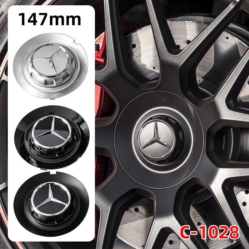 4 ADET 147mm C-1028 17028 Araba Jant Göbek Kapağı Rozet Logosu Mercedes Benz AMG G350 G500 G63 S680 GLS600 Aksesuarları İçin