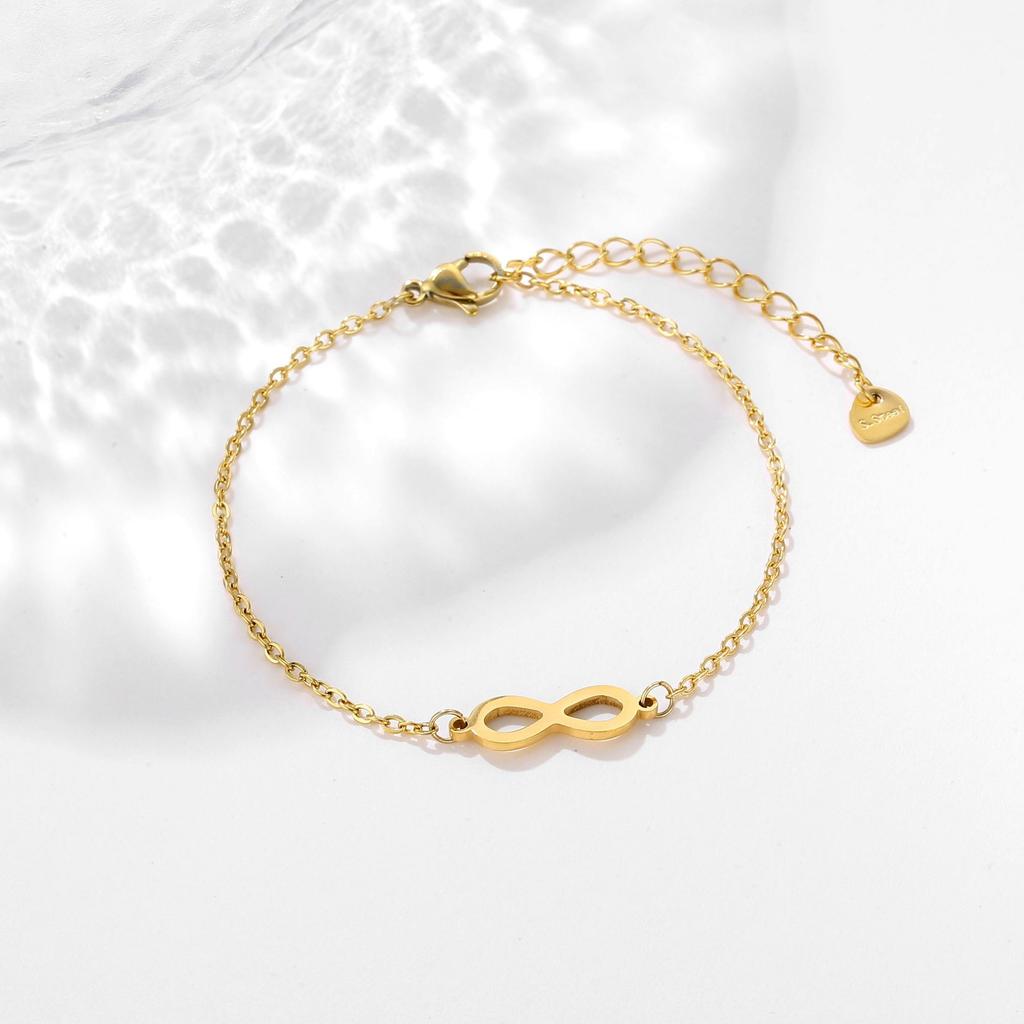 [Schlichtes Armband mit Glückszahl 8 und Unendlichkeitssymbol – Modisches Damen-Schmuckstück]