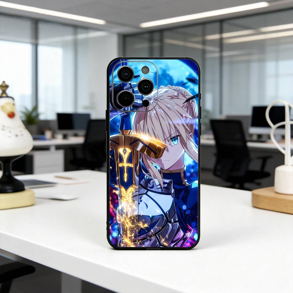 Чехол для телефона Fate Z-zero Stay Night крутой S-Saber Для iPhone 17, 16, 15, 14, 13, 12, 11 Plus, Pro Max, Другие Мягкий Черный Чехол iPhone16e