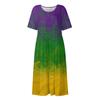 Women's Casual Fashion Printed O-neck Dress