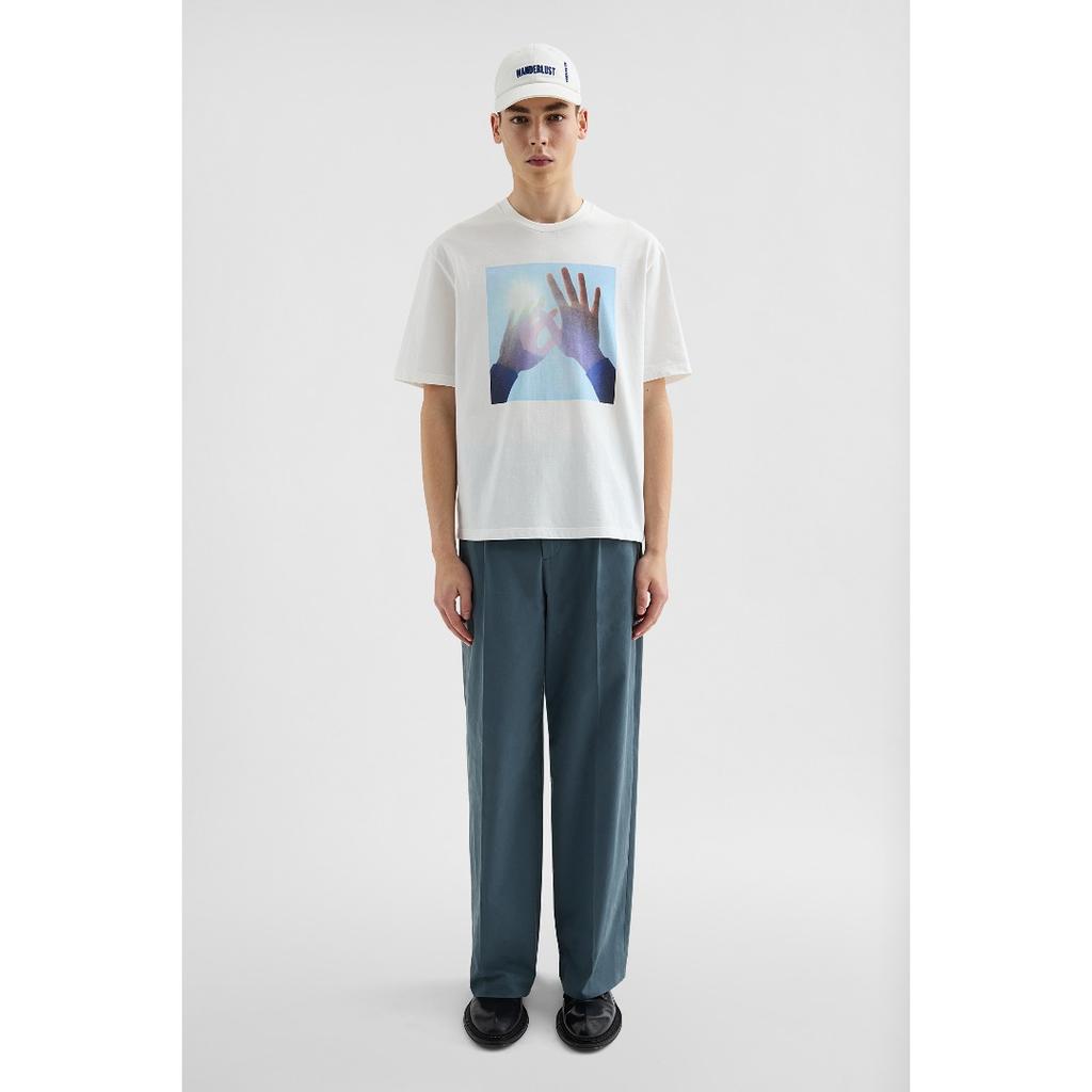 Cotton Crew-Neck T-Shirt Man Oversized Loose Graphic Crew Neck Luxury Style Sander Short-sleeved Comfortable Female Male Clothing