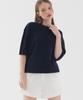 PIANER Classic Round Neck Short Sleeve Knit (Navy)