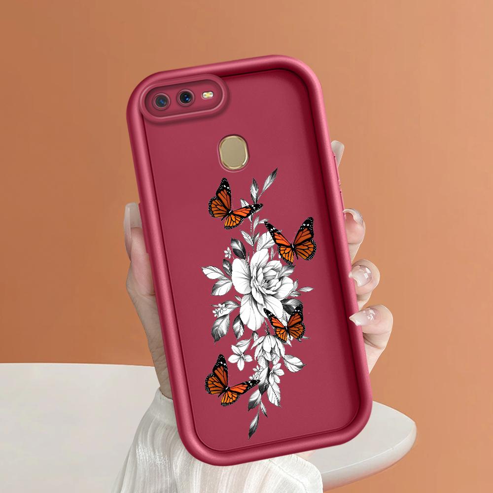 Soft Silicone Square Ladders Cartoon Pattern Full Cover Camera Protection Shockproof Case for OPPO Reno Realme OnePlus