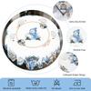 1 Piece Christmas Round And Rectangular Tablecloth, Various Sizes, Cute Snowman Blue Tablecloth, Christmas Patio Tablecloth Decoration, Suitable For D
