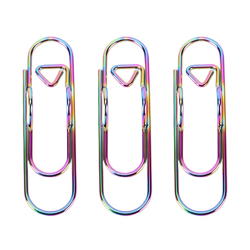 20PCS Stainless Steel Pen Clips Paperclip Pencil Holder for Journal Notebook Dazzling Color