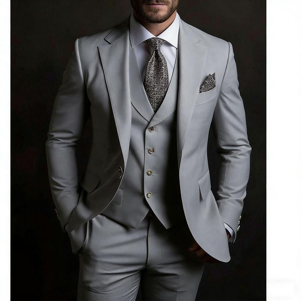 Hochwertige Herrenanzüge 3-teilig Jacke Hose Weste Slim Fit Abschlussball Party Outfits Maßgefertigt 2025 Luxus Sakko Maßgeschneidert