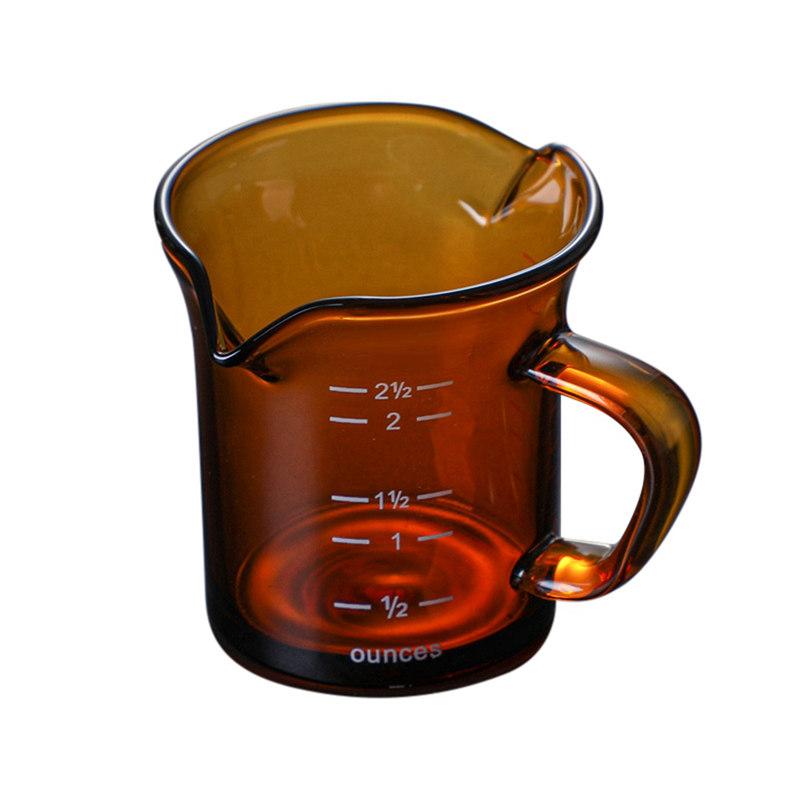 Stained Glass Double-billed Milk Cup Coffee Cup High Borosilicate Glass Measurable Cup Italian Glass Coffee Cup