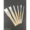 Premium Paint Brush Set with Wooden Handles - Versatile Nylon Bristles for Oil, Acrylic, Watercolor & Miniature Artwork - Includes Convenient
