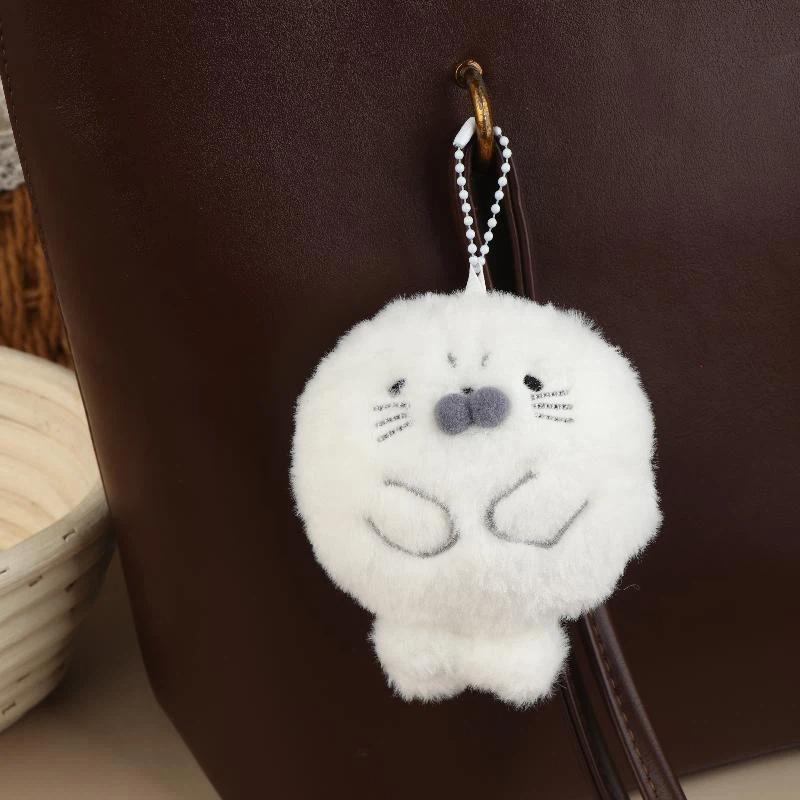 Cartoon Cute Chubby Seal Doll Pendant Plush Keychain Cute Backpack Hanging Decoration Accessories Gift