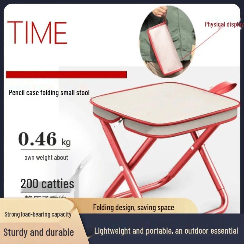 Compact Folding Outdoor Stool with Carry Bag for Fishing and Camping