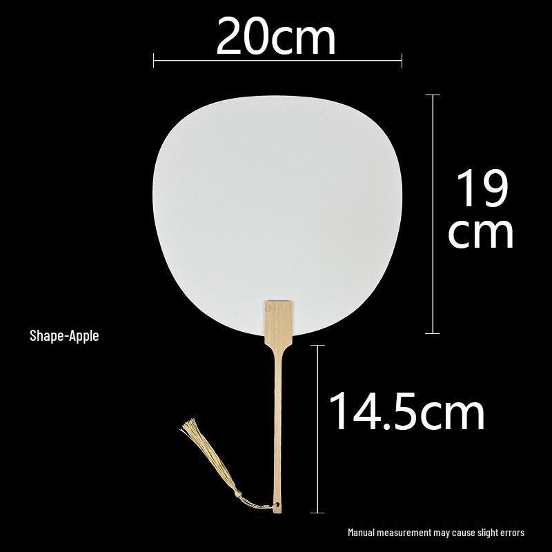 Double-Sided Thickened Raw Xuan Round Fan for DIY Painting and Calligraphy - Ancient Style Hand-Painted Lacquer Fan