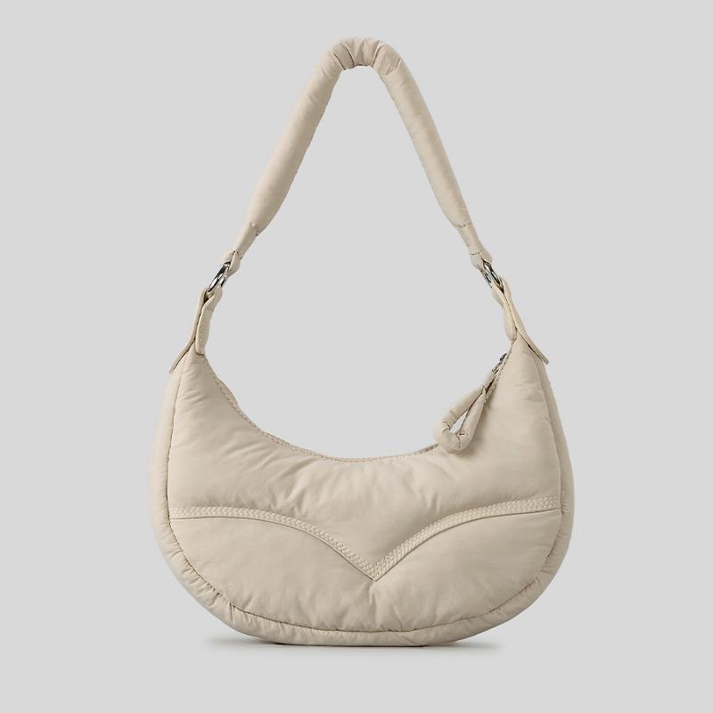 

Осенне-зимняя высококачественная стеганая сумка через плечо Niche Design, стеганая сумка-полумесяц бежевый