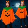 Witch Costume Noctilucent Pumpkin Cloak With Headband Party Masquerade Cloth  Adult Costume