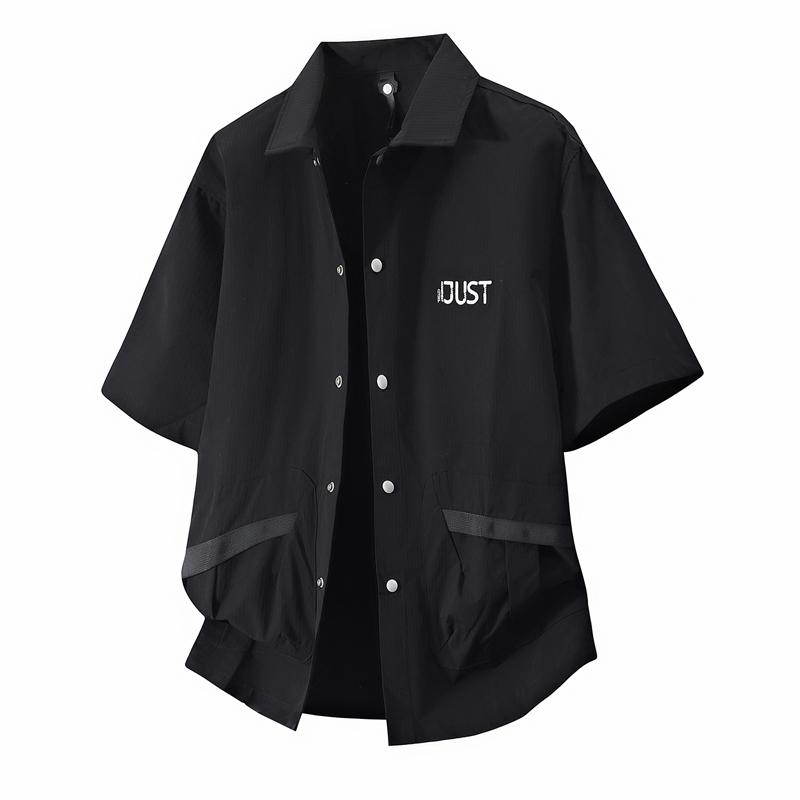 

Men s Spring and Autumn Short sleeved Shirt, Men s Casual Loose Shirt 2XL