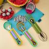 Innovative 3 in 1 Melon Scoops Colorful Plastic Avocado Slicer Fruit Baller Double-Headed Fruit Corer Tool Kitchen Gadgets