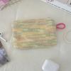 Bolsa pequeña de maquillaje con lazo estampado en rosa y negro para mujer, práctica minicaja para lápiz labial, neceser, bolsa para guardar toallas sanitarias.