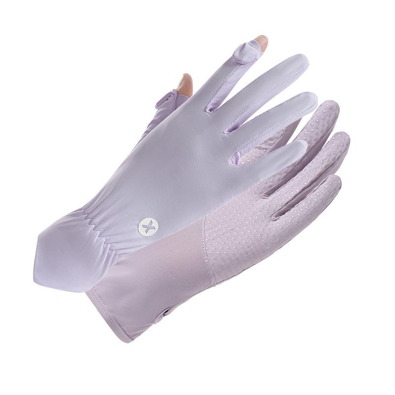 Sun Protection Gloves UV Resistant Women's Ice Silk Outdoor Sports Cycling High Elasticity Thin Extended