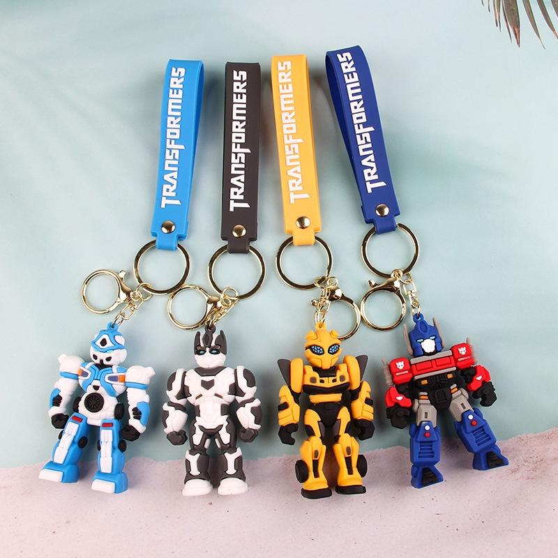New Transformers Keychain Cartoon Pvc Optimus Prime Figure Bag Pendant Wholesale