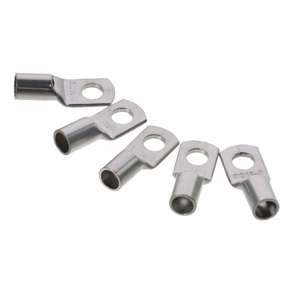 10Pcs Copper Battery Cable Ends 10AWG SC16-6 Copper Wire Lugs Practical   Connectors