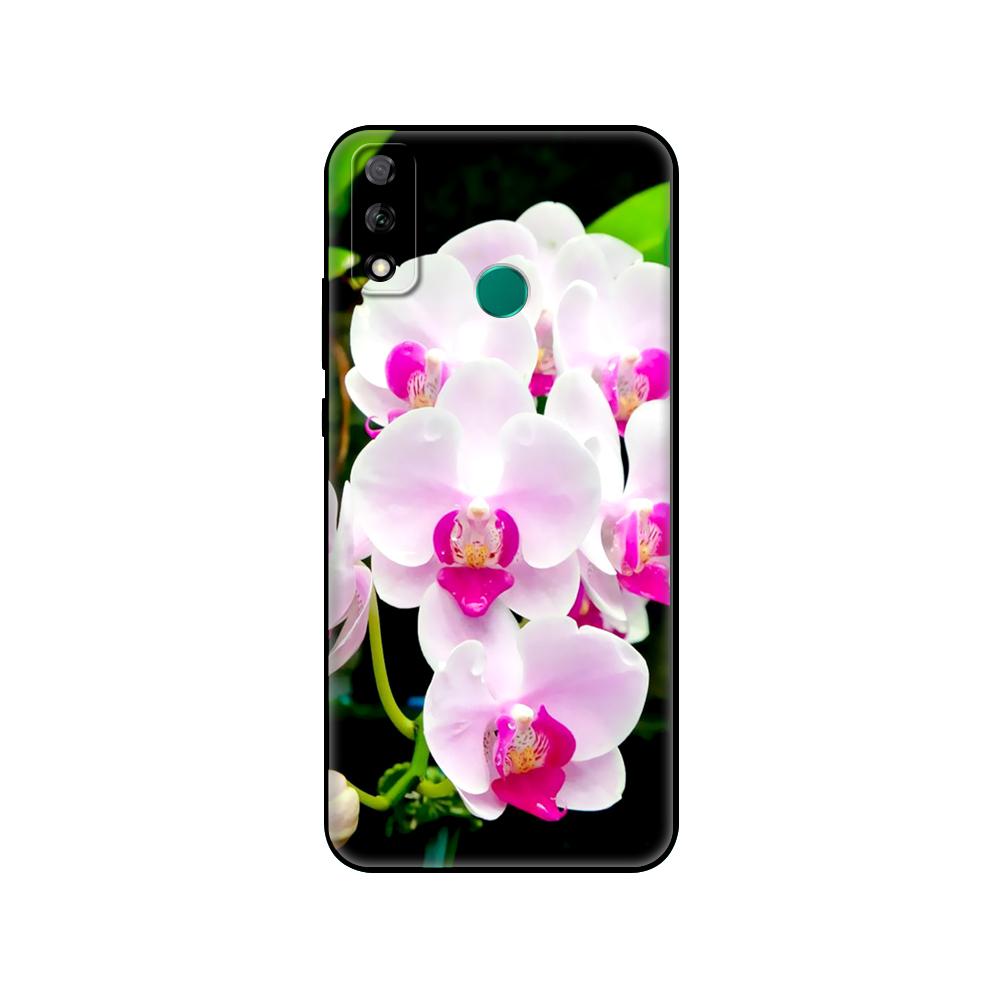 

Черный чехол из ТПУ для Huawei Y9S Y6S Y8S Y5P Y7P Y8P чехол для Huawei Y5 lite Prime 2018 Y6 2019 чехол Orchid Flowers Colorfu huawei Y5 2018
