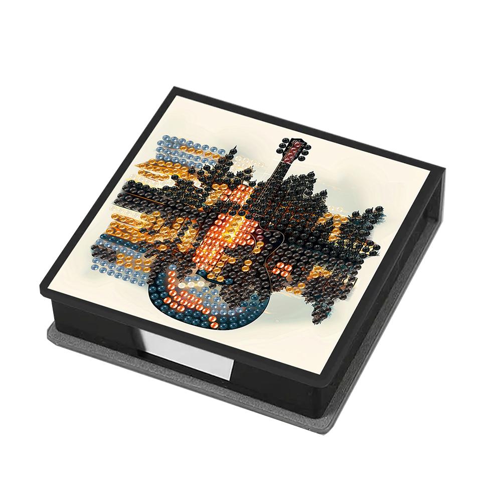 Animals Leather Diamond Painting Notecard Box Gem Art Sticky Note Holder Gem Painting Memo Pad Holder Mosaic Kit for Home Office