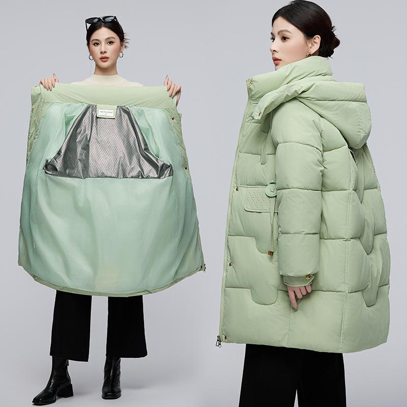 Down Jacket for Women, New Style Winter Cotton-padded Jacket, Mid-length, Fashionable, Versatile, Thickened, Loose and Slim Jacket