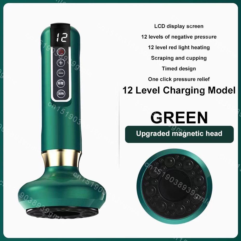 Elektrisk Vakuum Koppemassasje Gua Sha Terapi Apparat Helse Skraping Anti Cellulitt Apparat Meridian Terapi Fettforbrenning