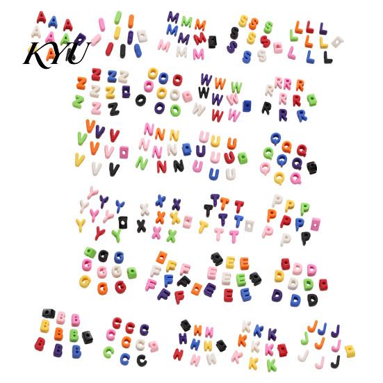 Craft Beads Set 10Pcs DIY Acrylic Bubble Letter Beads, Colorful Large Alphabet for Jewelry Making Crafts Making, Spacer Keychain Bag Charm Custom Word