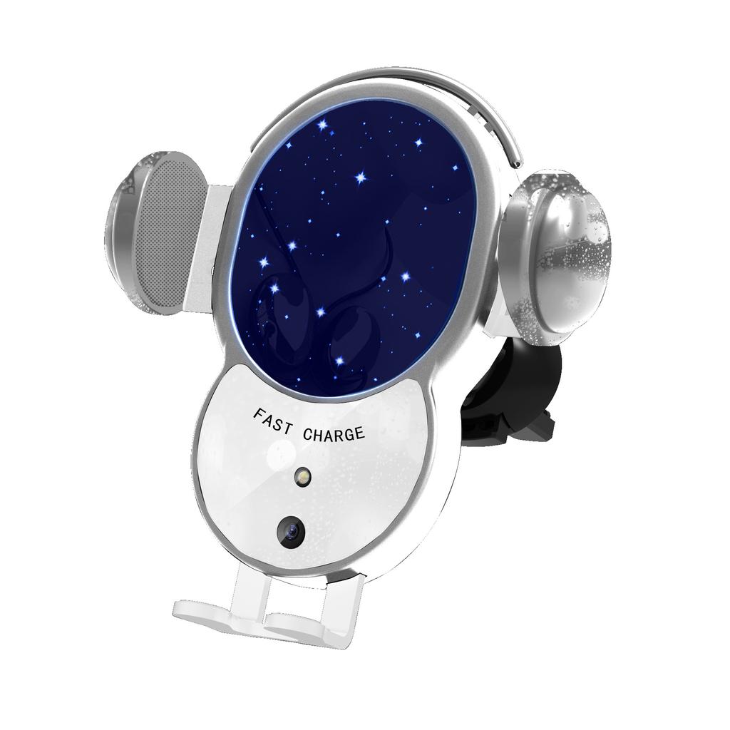 Wireless Car Charger 15W Fast Charging Auto Clamping Phone Holder for Convenient and Safe Driving