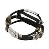 Smart Bracelet Strap Vintage Leather Metal Silicone Protecting Bracelet Band Strap for Mi Band 7