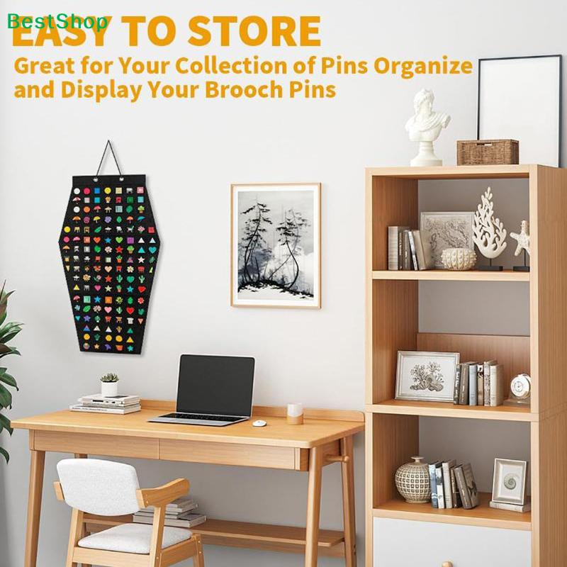 Felt Storage Hanging Bag Wall-Mounted Badge and Brooch Display Bag
