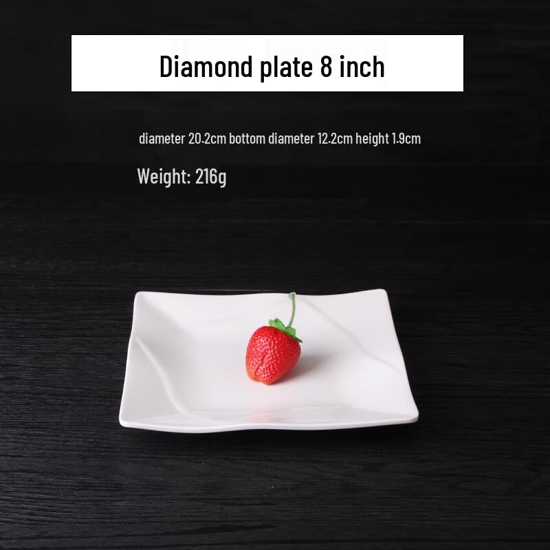 Qianxing A8 White Melamine Dinner & Serving Plates