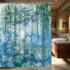 Elegant Blue Water Lilies Waterproof Shower Curtain – Perfect for Adding a Serene and Artistic Touch To Your Bathroom Decor